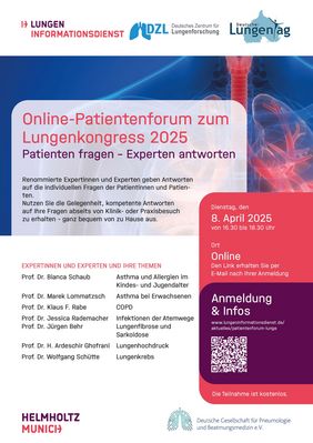 Online-Patientenforum zum Lungenkongress 2025